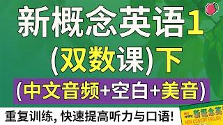 《新概念英语1》配套练习（双数课）下集（中文音频 + 空白时间 + 美音）| 最适合汉语母语者的英文教材