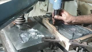 in action Abhay Krishna Shetty. pantograph machine at their own workshop