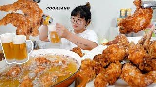 (cookbang) Tebasaki Kaarage ft. Blonde Ale Beer Mukbang/Eating/Cooking Show