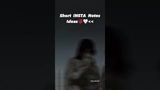 INSTA NOTES IDEAS ️ #instagram #shortsyoutube #ideas #notes #attitude #youtube