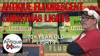 Super Rare 1940's Antique Fluorescent Christmas Lights