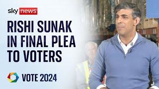 Rishi Sunak warns about Labour 'super majority' ahead of polling day | Election 2024