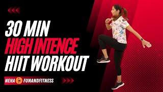 30-Minute High Intense HIIT Workout with Warm Up - No Equipment at Home