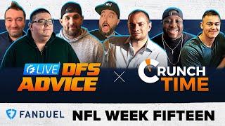 FANDUEL & DRAFTKINGS LIVE NFL DFS PICKS & STRATEGY: WEEK 15