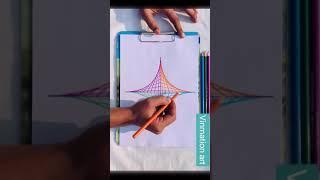 cool pattern//optical illusion //amazing line drawing//3D art #shorts #youtubeshorts