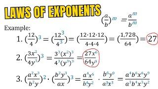 LAWS OF EXPONENTS