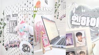 [LIFE DIARIES] 🪩productive study vlog, miniso/sanrio haul, kpop shopping, photocards, room decor 