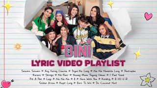 BINI Lyric Video Playlist (Complete Songs)