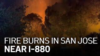 Brush Fire Breaks Out Near Southbound I-880 in San Jose