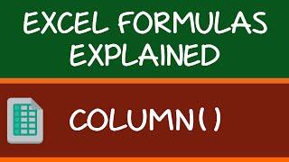 COLUMN Formula in Excel