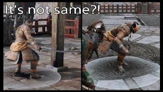 【For Honor】Kyoshin VS Tozen [Motion comparison (Full block & Kick)]