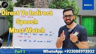 Direct Vs Indirect Speech Explained in Urdu/Hindi Part 1 |  Easiest Way | A Must Watch | Mahid Ali