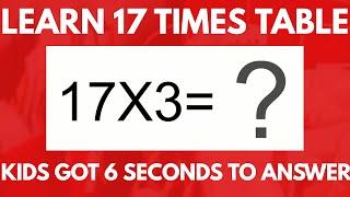 17 Times Table Quiz | Learn  Interactive 17 Multiplication Table