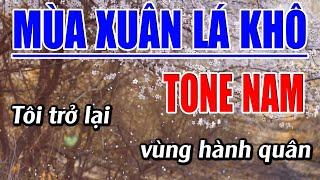 Mùa Xuân Lá Khô Karaoke Tone Nam Karaoke Đăng Khôi - Beat Mới