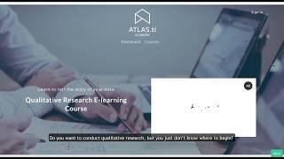 ATLAS.ti ACADEMY: E-Learning course on Qualitative Research in English (Sneak peak)