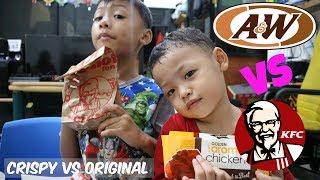 A&W Original vs KFC Crispy [Kids Reaction]