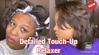 Natural 4C Hair To Relaxed : 2020 Relaxer Touch-Up | Detailed