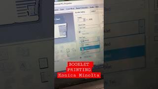 HOW TO BOOKLET PRINTING ON KONICA MINOLTA PHOTOCOPIER MACHINE #technology #booklet #printing #print