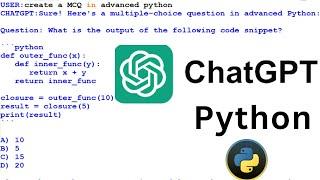 How to use ChatGPT in Python