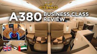 Etihad A380 Business Class and Lounge Honest Review | LHR to AUH