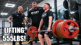 11yr Old Lifts 555lbs+!!! (Max Squat/Bench/Deadlift) Ft. Eddie Hall