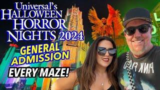 UNIVERSAL STUDIOS HALLOWEEN HORROR NIGHTS HOLLYWOOD CALIFORNIA 2024! All Mazes, Terror Tram + MORE!