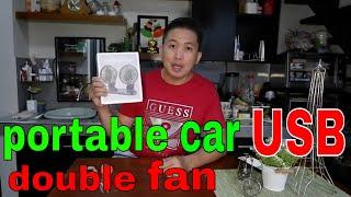 portable car USB double fan