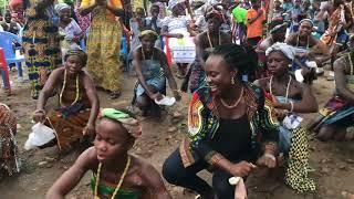 Beautiful Ghanaian dance- School children display Ewe Bobobo Dance