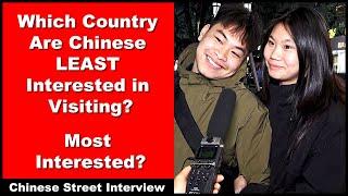 Which Country Are Chinese LEAST Interested in Visiting?   Most Interested? - Intermediate Chinese