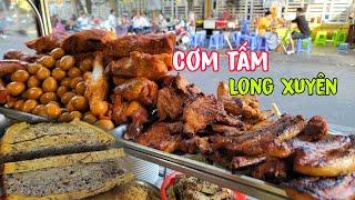 Quán cơm tấm Long Xuyên hơn 50 năm vừa dọn ra là khách chờ đông nghẹt