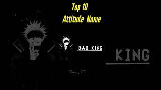 Top 10 Dangerous Names For Free Fire | Top 10 Attitude Names