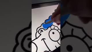 #Shorts #asmr SATISFACTORIO PARA DORMIR COLOREANDO A MARGE #thesimpsons