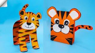 10 DIY ideas easy paper crafts | Symbol 2022 paper tiger | How to make paper TIGER