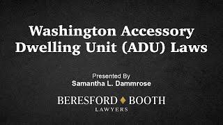 Washington Accessory Dwelling Unit (ADU) Laws