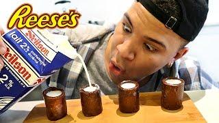 DIY REESES SHOT GLASS TASTE TEST