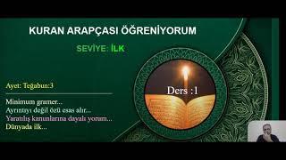 Kuran Arapçası [ilk seviye]: Ders 1