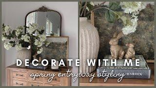 Decorate with me | spring entryway styling