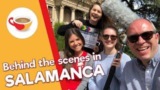 Behind the scenes with Coffee Break Spanish in Salamanca