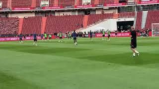 Training drills with Jadon Sancho on right wing.