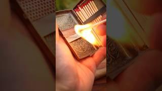 Smoking a cigar using matches and punch cut #asmr