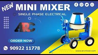 Mini Electrical Concrete Mixer Machine 1.5 HP Single Phase ARC