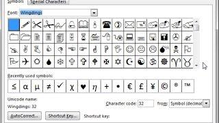 Insert a Symbol or Special Character in Word