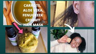 USE THIS MASK ONCE A WEEK FOR STRONGER, LONGER, AND THICKER HAIR DIY Carrots, aloe  vera, Fenugreek