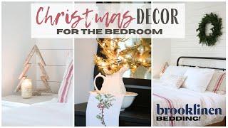 Christmas Bedroom Decor ~ Cozy Winter Bedroom ~ Brooklinen Bedding ~ Minimalist Christmas Decor