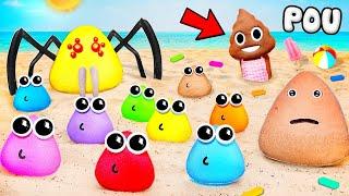 All POU REVENGE - BABY POU'S , SPIDER POU, EXE POU (Fun at the Beach) FULL Gameplay - BOU'S REVENGE