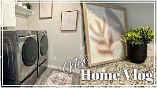 NEW HOME VLOG | 2024 DIY LAUNDRY ROOM MAKEOVER | HOUSE TO HOME | NEW! SAMSUNG APPLIANCES