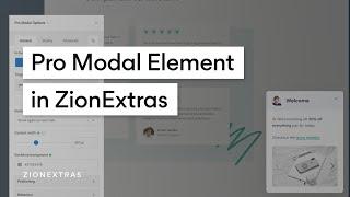 Pro Modal element for Zion Builder