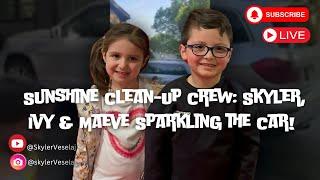 Sunny Car Wash Day with Skyler, Ivy & Maeve | Fun Family Cleanup!