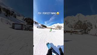 POV : PERFECT TIMING  #snowboarding #wintersports #ski #snowboard