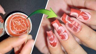 Water Marble Nailart tutorial || Water Marble nails at Home || Tejasvini valvi